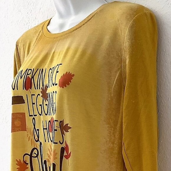 PUMPKIN SPICE OMBRE BLEACHED T-SHIRT TOP LIGHTWEIGHT - Picture 8 of 12